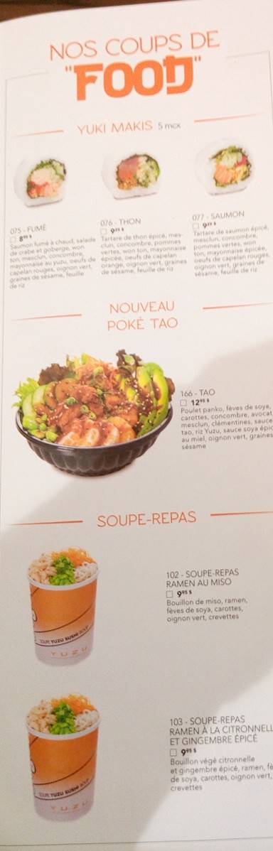 Yuzu sushi | meal takeaway | 519 Rue Vachon, Trois-Rivières, QC G8T 0C6, Canada | 8193740333 OR +1 819-374-0333