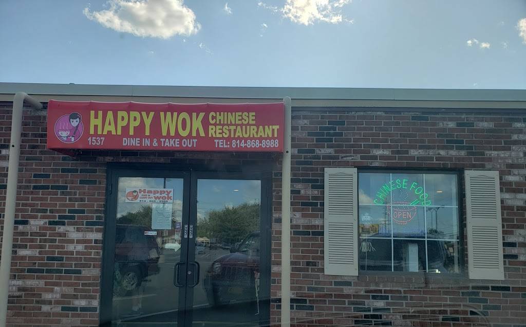 Happy Wok | restaurant | 1537 W 38th St, Erie, PA 16508, USA | 8148688988 OR +1 814-868-8988