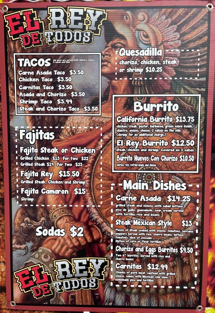 El rey de todos | restaurant | 1103 Eglin Pkwy, Shalimar, FL 32579, USA | 8509606256 OR +1 850-960-6256