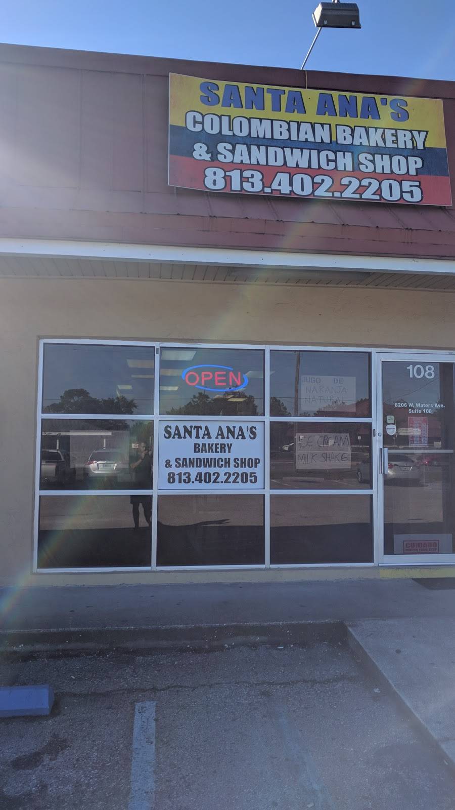Santa Anas Colombian Bakery & Sandwich Shop | bakery | 8206 W Waters Ave #108, Town N Country, FL 33615, USA | 8134022205 OR +1 813-402-2205
