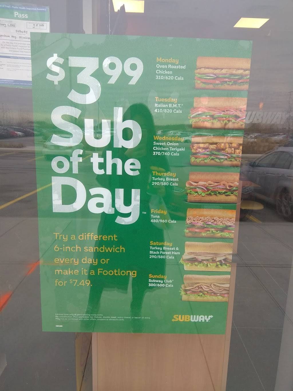 Subway | restaurant | Spectrum Square, 5019 Spectrum Way Unit 5A, Mississauga, ON L4W 5B3, Canada | 9052820733 OR +1 905-282-0733