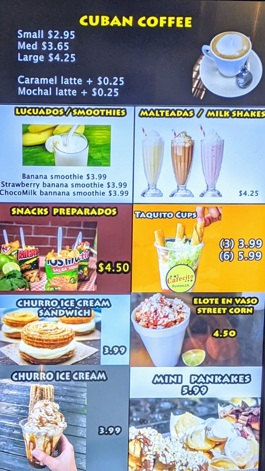 Cafecito | restaurant | 2780 Farmerville Hwy, Ruston, LA 71270, USA | 3185037094 OR +1 318-503-7094