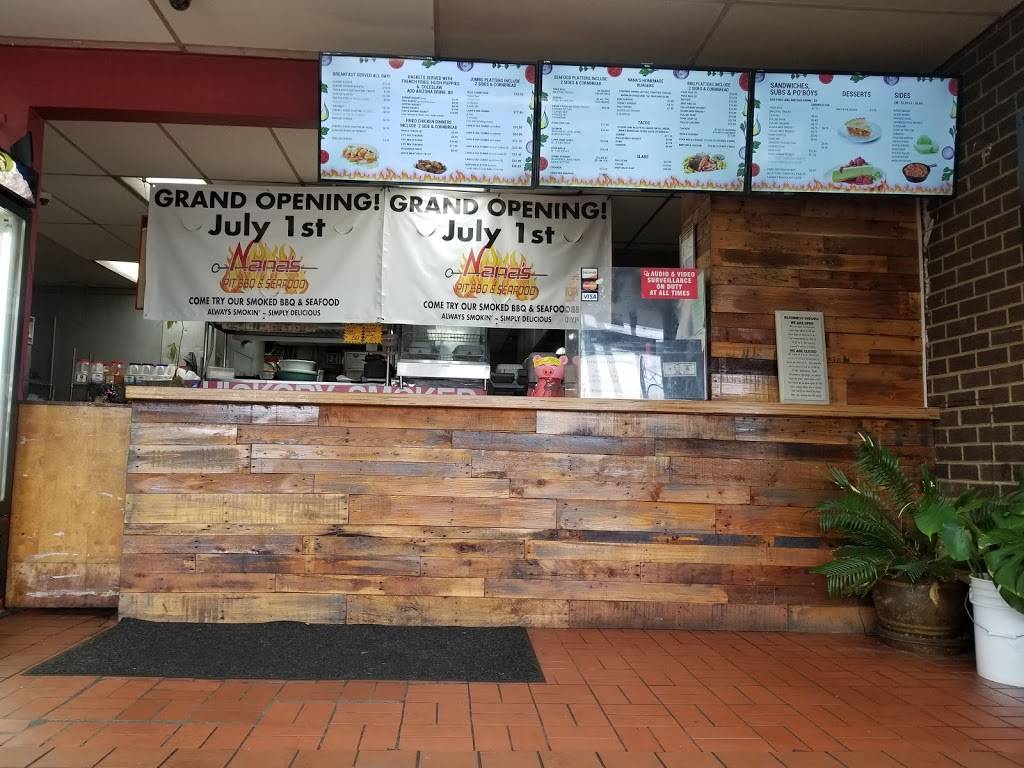 Nanas Pit BBQ & Seafood | restaurant | 9021 Woodyard Rd, Clinton, MD 20735, USA | 3018777007 OR +1 301-877-7007
