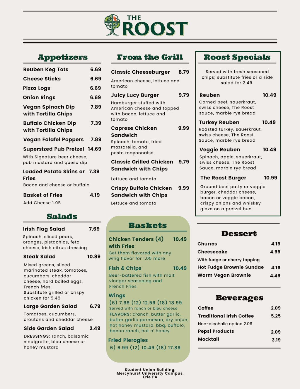 The Roost | restaurant | W Main Dr, Erie, PA 16504, USA | 8148242402 OR +1 814-824-2402