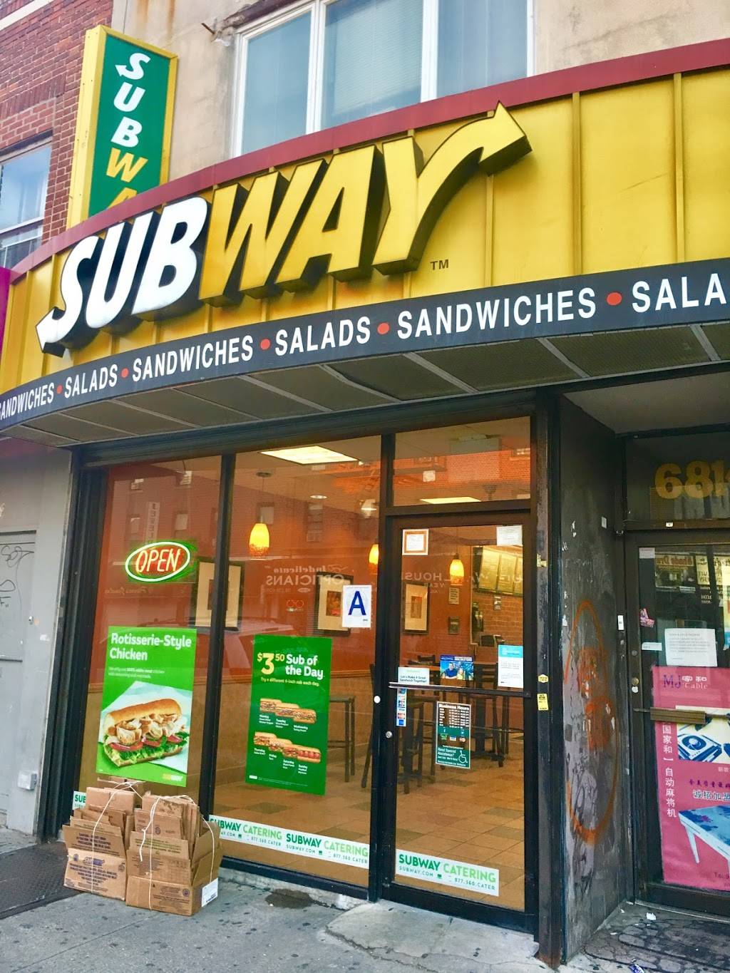 Subway Restaurants | restaurant | 6814 18th Ave, Brooklyn, NY 11204, USA | 7182563618 OR +1 718-256-3618