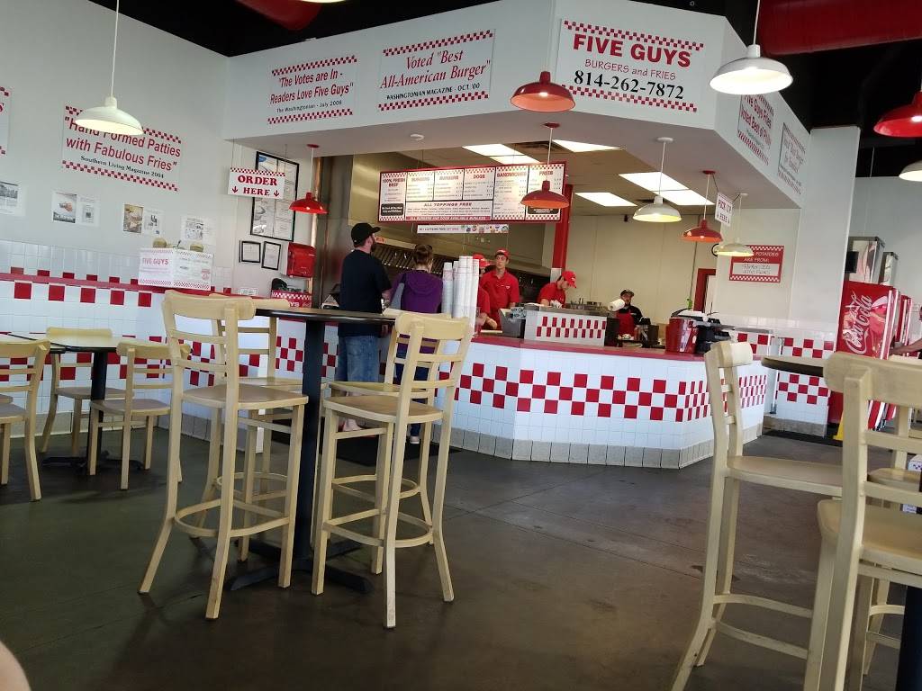 Five Guys | meal takeaway | 145 Town Centre Dr, Johnstown, PA 15904, USA | 8142627872 OR +1 814-262-7872