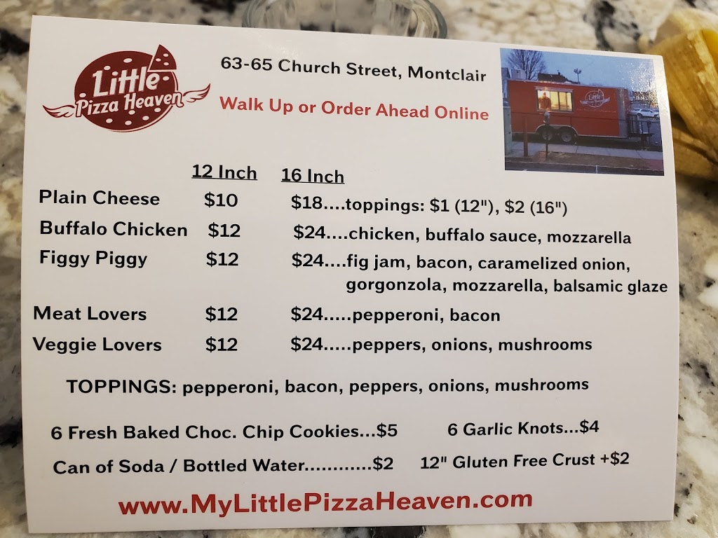 Little Pizza Heaven | restaurant | 63-65 Church St, Montclair, NJ 07042, USA | 9733489628 OR +1 973-348-9628