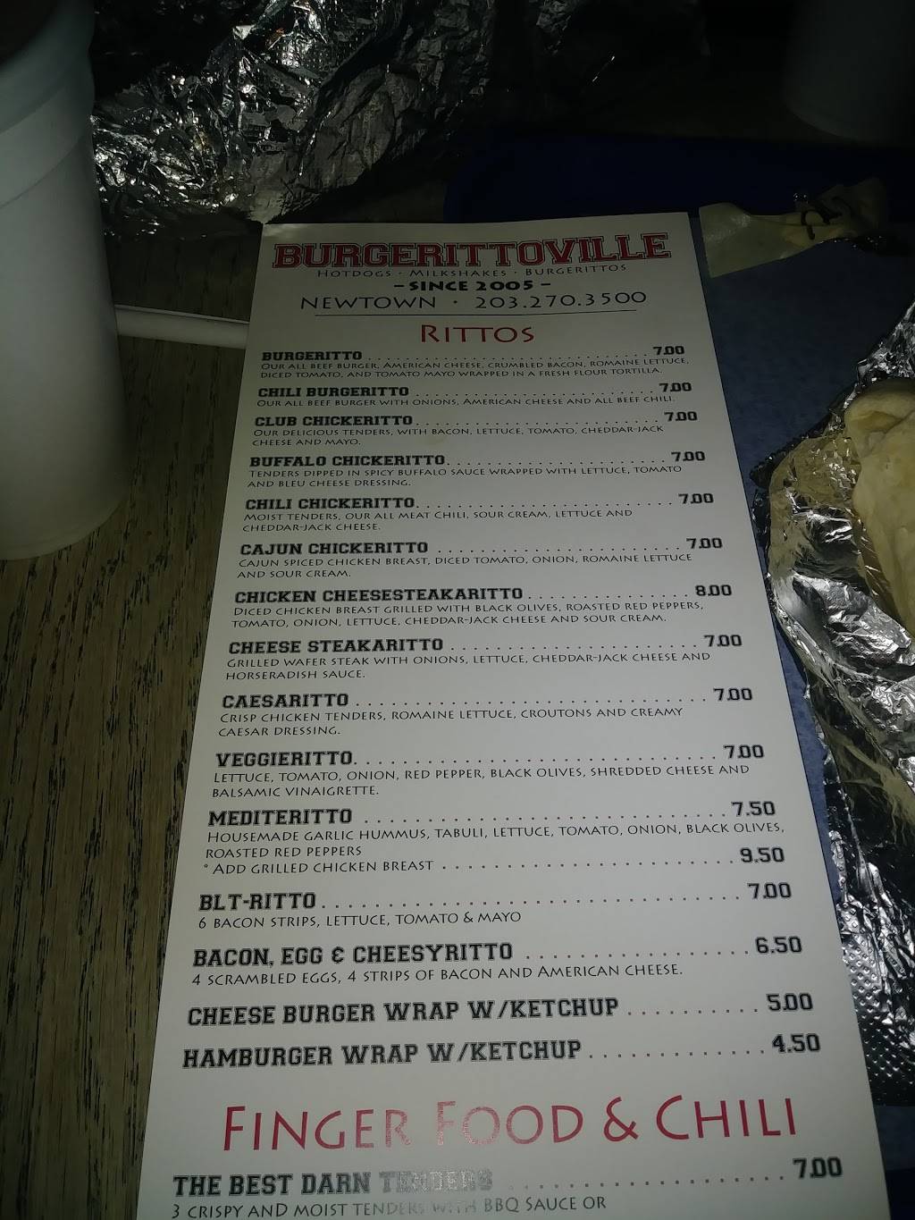 Burgerittoville | restaurant | 57 Church Hill Rd, Newtown, CT 06470, USA | 2032703500 OR +1 203-270-3500