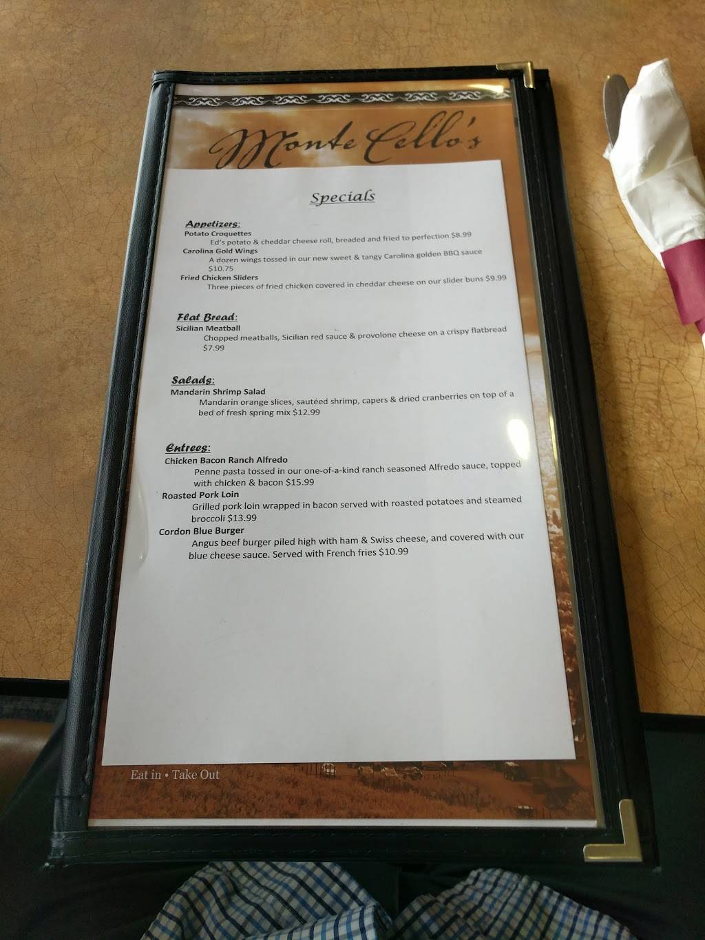 Monte Cellos | Hampton | restaurant | 4655 William Flinn Hwy, Allison Park, PA 15101, USA | 4124877100 OR +1 412-487-7100