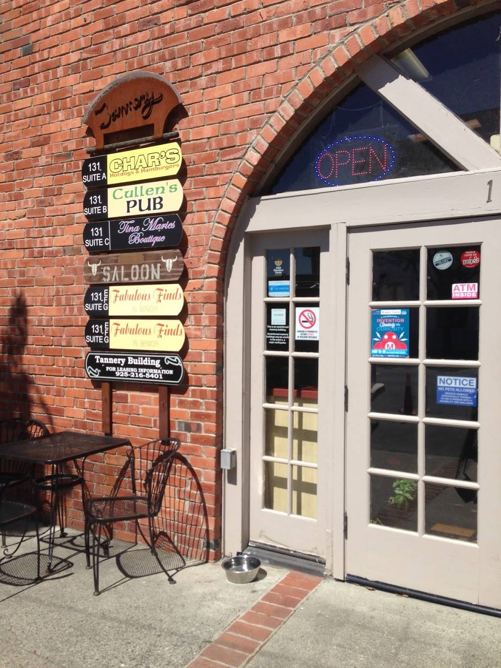 Cullens Tannery Pub | restaurant | 131 1st St Suite B, Benicia, CA 94510, USA | 7076375300 OR +1 707-637-5300