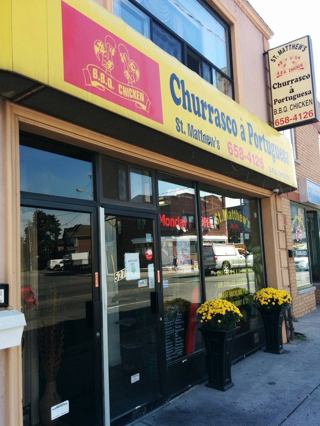 St Matthews BBQ Chicken | restaurant | 527 Rogers Rd, York, ON M6M 1B4, Canada | 4166584126 OR +1 416-658-4126