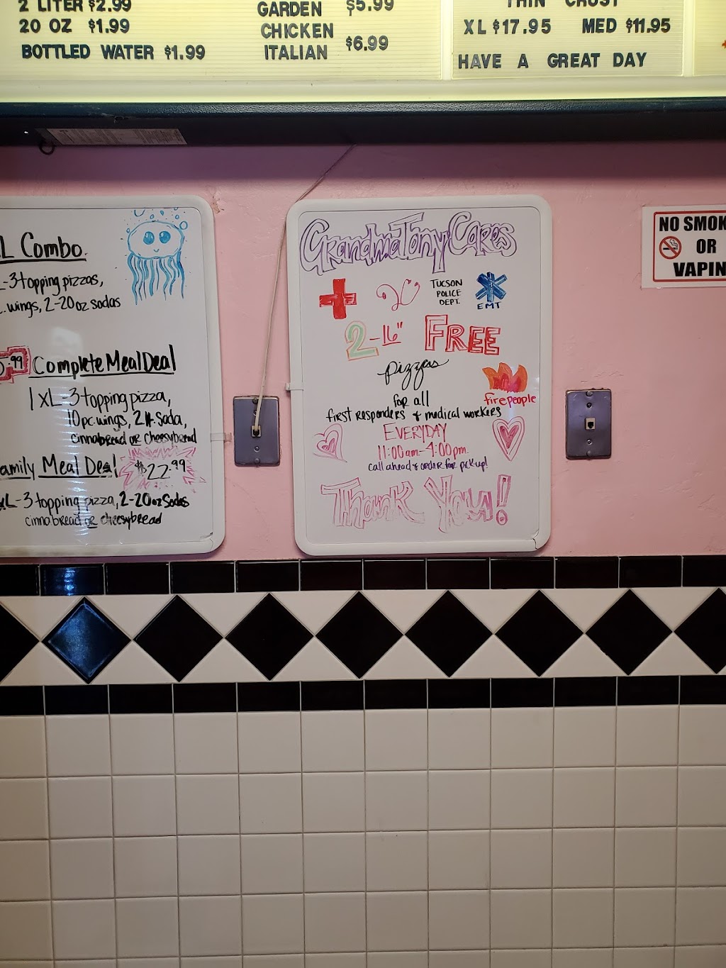 Grandma Tonys Pizza | restaurant | 7010 E Broadway Blvd, Tucson, AZ 85710, USA | 5208857117 OR +1 520-885-7117