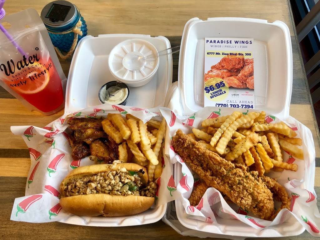 Paradise Wings | restaurant | 6777 Mt Zion Blvd STE 300, Morrow, GA 30260, USA | 7707037394 OR +1 770-703-7394