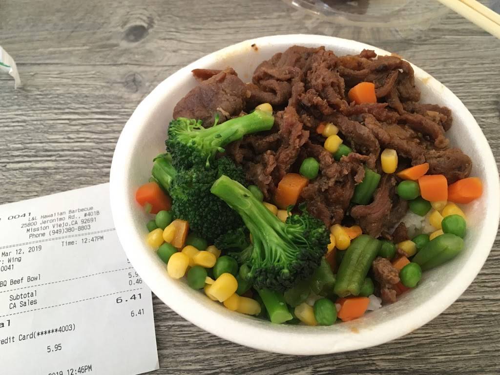 L&L Hawaiian Barbecue | restaurant | 25800 Jeronimo Rd #401B, Mission Viejo, CA 92691, USA | 9493808803 OR +1 949-380-8803