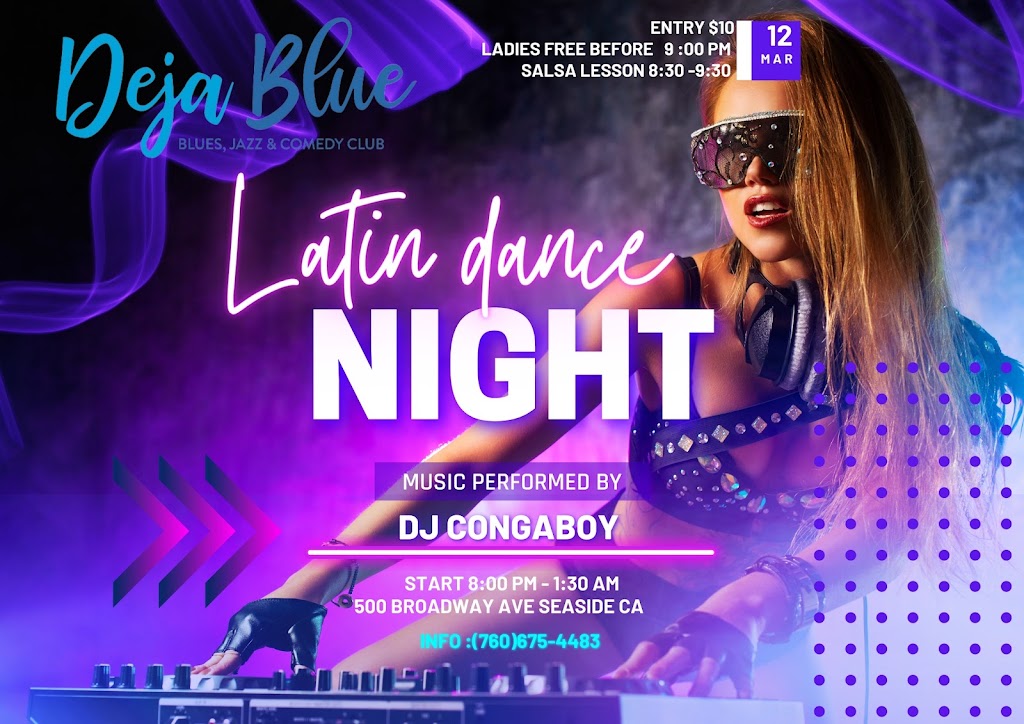 Deja Blue | restaurant | 500 Broadway Ave, Seaside, CA 93955, USA | 7606754483 OR +1 760-675-4483