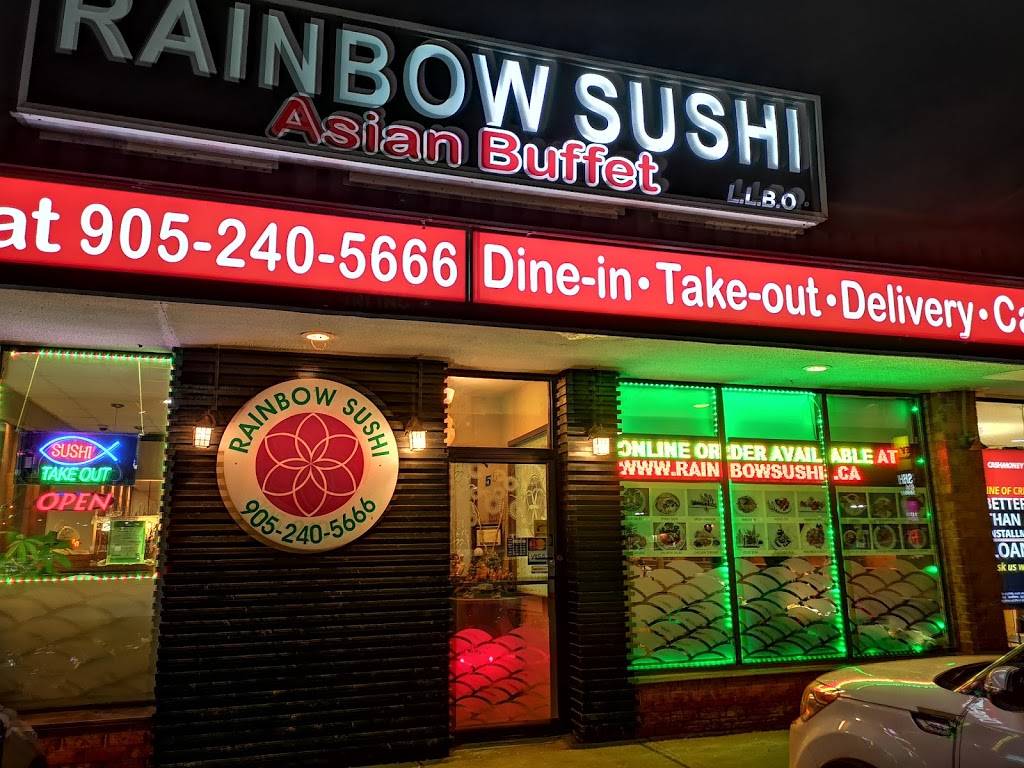 Rainbow Sushi | restaurant | 1180 Simcoe St N, Oshawa, ON L1G 4W8, Canada | 9052405666 OR +1 905-240-5666