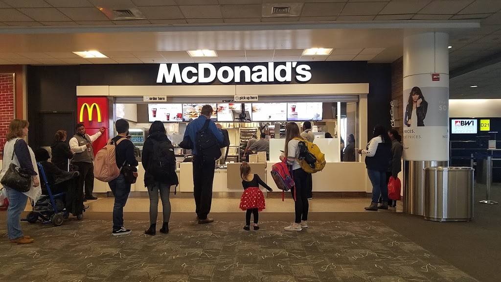 McDonalds | restaurant | Food Court - Terminal D, BWI Airport, Millersville, MD 21240, USA | 4106842149 OR +1 410-684-2149