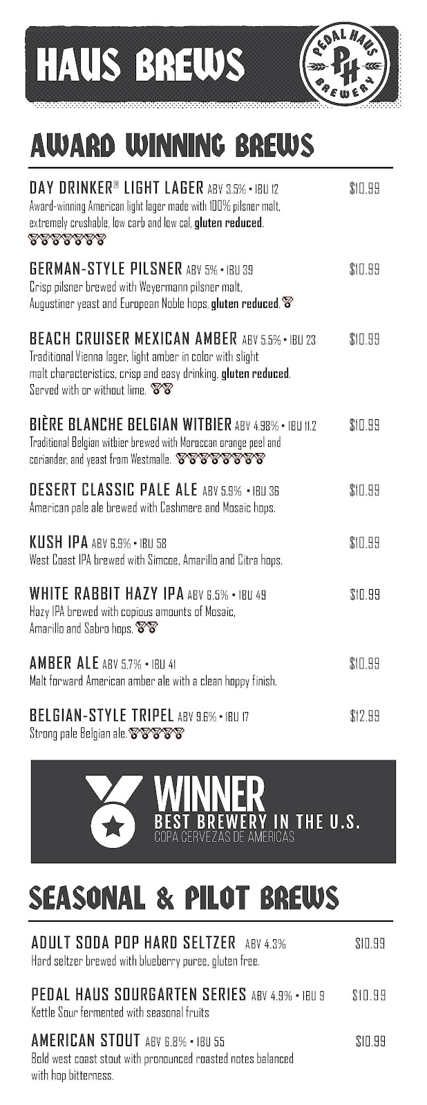 Pedal Haus Brewery | restaurant | Terminal 4, 3400 Sky Hbr Blvd Level 3, Phoenix, AZ 85034, USA | 7084093200 OR +1 708-409-3200