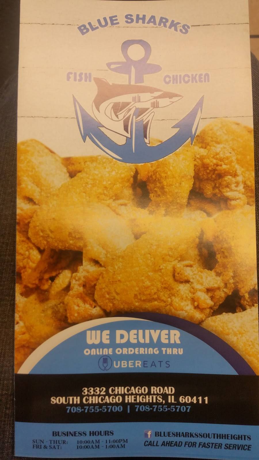Blue Sharks Fish and Chicken of South Chicago Heights | restaurant | 3332 Chicago Rd, South Chicago Heights, IL 60411, USA | 7087555700 OR +1 708-755-5700