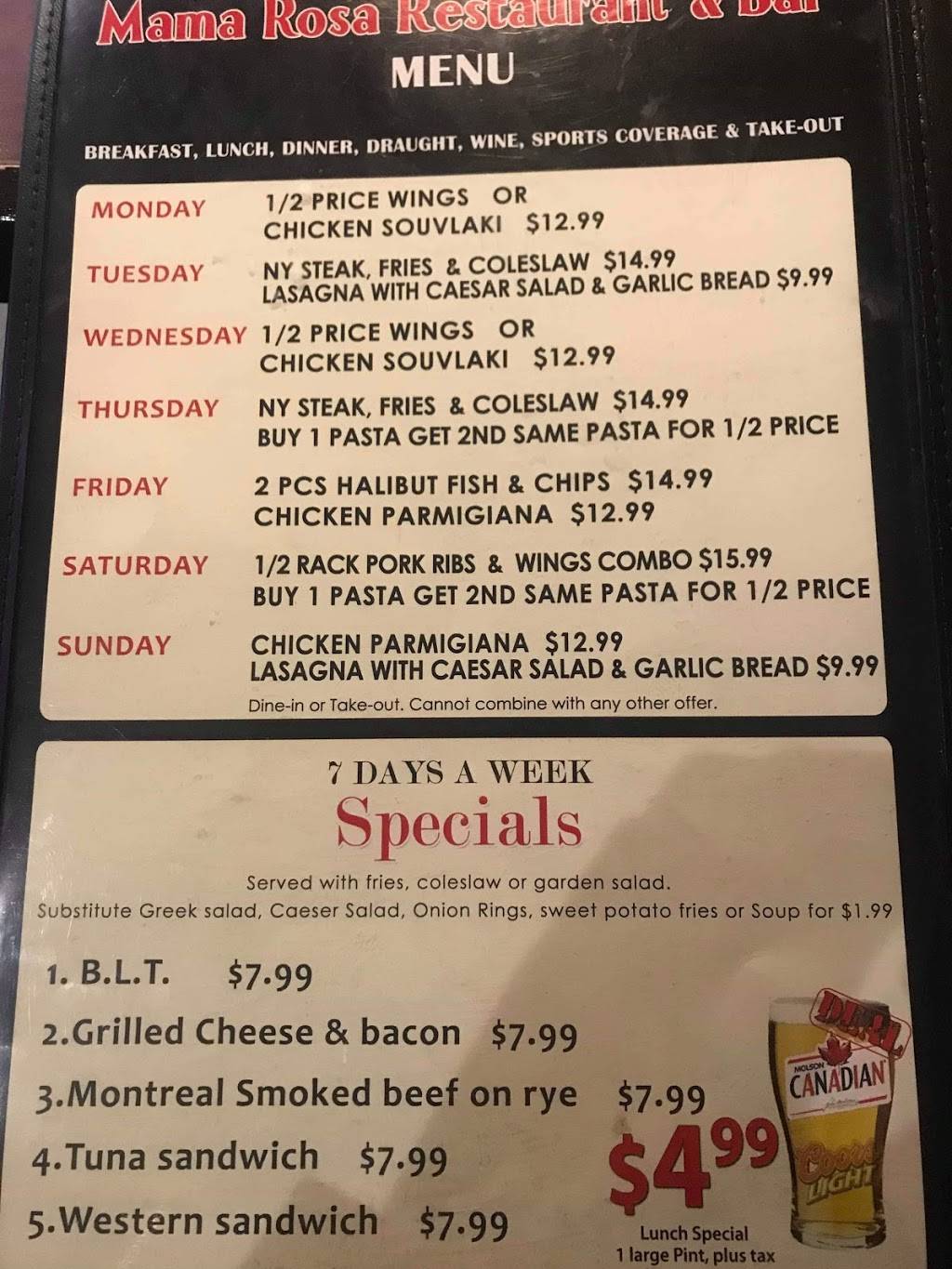 Mama Rosa on Dundas | restaurant | 5078 Dundas St W, Etobicoke, ON M9A 1B9, Canada | 4162071111 OR +1 416-207-1111