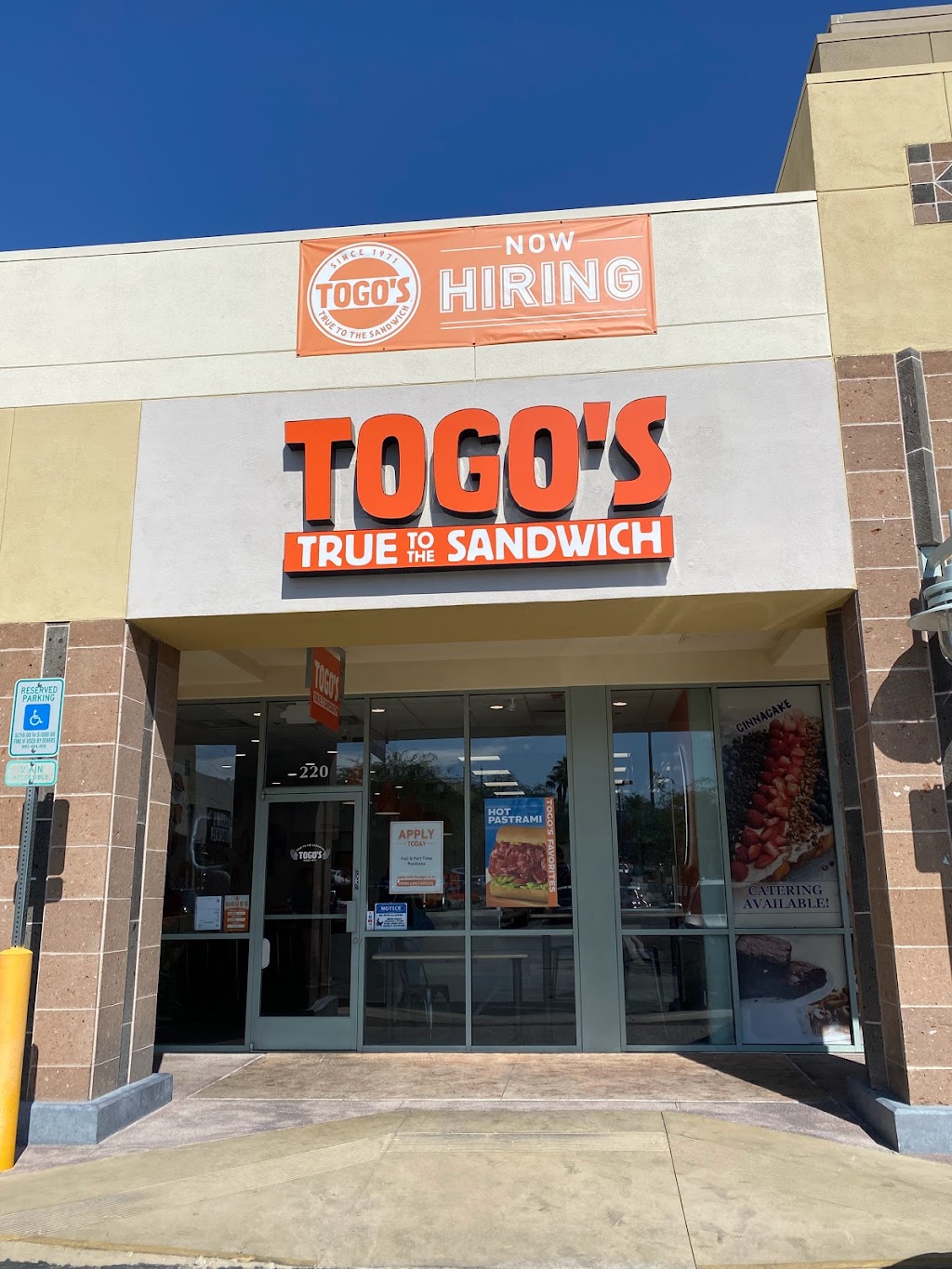 TOGOS Sandwiches | meal takeaway | 1500 N Green Valley Pkwy Ste 220, Henderson, NV 89074, USA | 7024443603 OR +1 702-444-3603