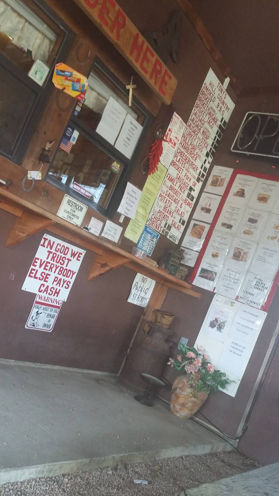 Tonys Hill Country Smoke BBQ | restaurant | 200 Co Rd 258, Bertram, TX 78605, USA | 5123553240 OR +1 512-355-3240