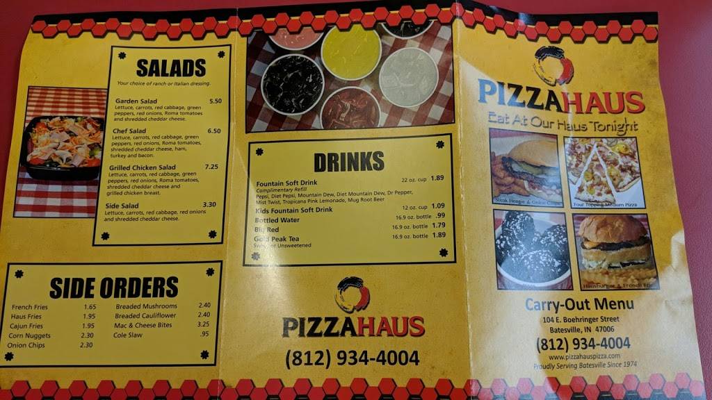 Pizza Haus Inc | restaurant | 104 E Boehringer St, Batesville, IN 47006, USA | 8129344004 OR +1 812-934-4004