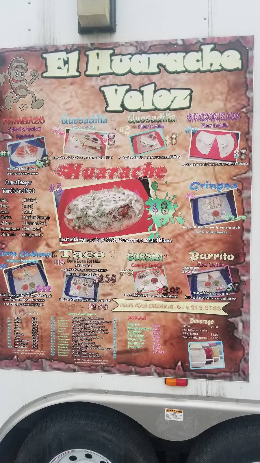 El Huaracha Veloz Taco Stand | restaurant | W Broad St & North Wheatland Avenue, Columbus, OH 43204, USA | 6142722788 OR +1 614-272-2788