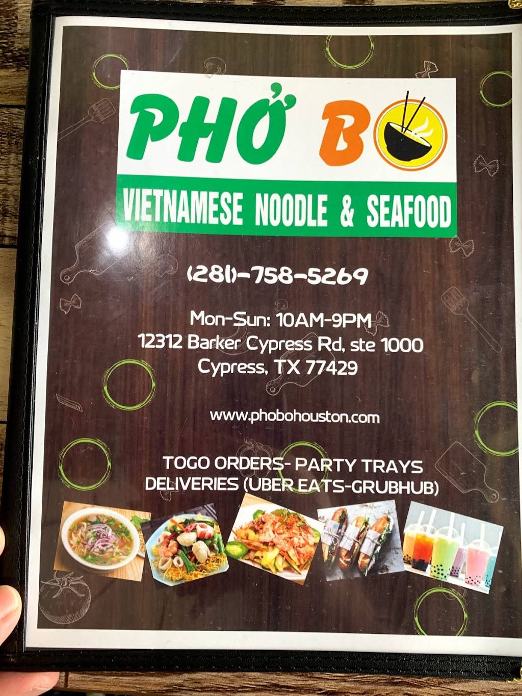 Pho Bo 2 | restaurant | 12312 Barker Cypress Rd #1000, Cypress, TX 77429, USA | 2817585269 OR +1 281-758-5269