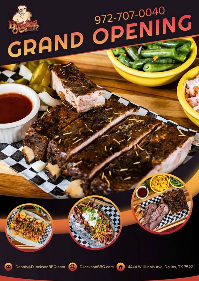 D Jackson BBQ and Catering | restaurant | 4444 W Illinois Ave Suite 304, Dallas, TX 75211, USA | 9727070040 OR +1 972-707-0040