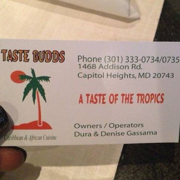 Taste Budds | restaurant | 1468 Addison Rd S, Capitol Heights, MD 20743, USA | 3013330734 OR +1 301-333-0734