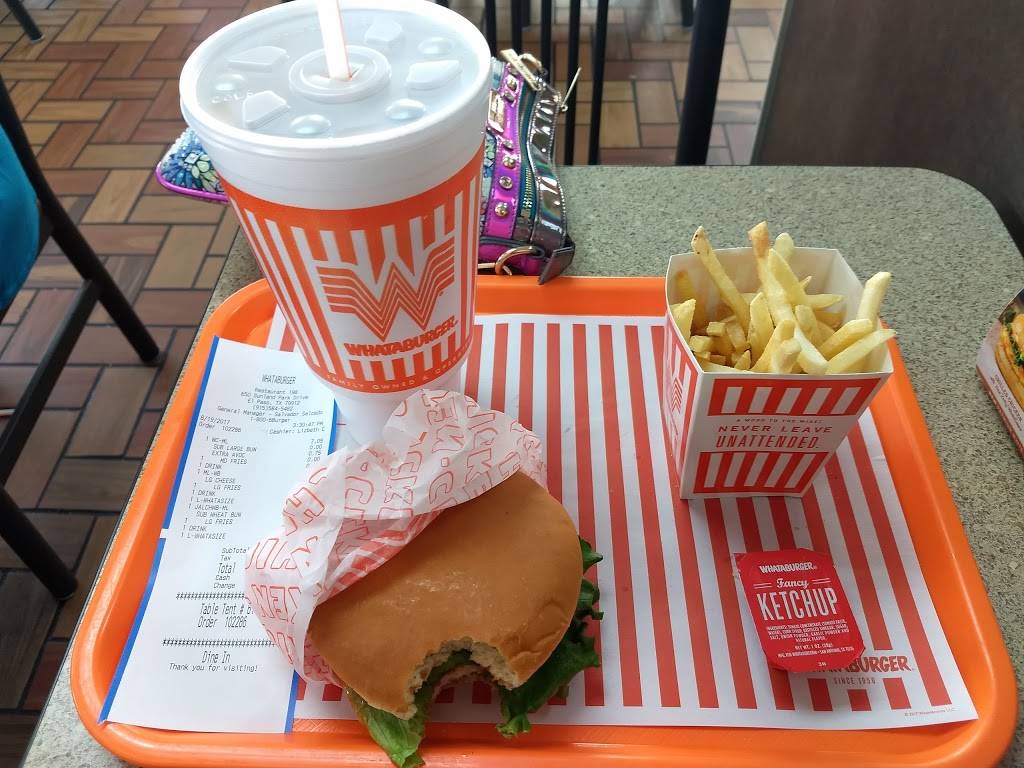 Whataburger | restaurant | 650 Sunland Park Dr, El Paso, TX 79912, USA | 9155845482 OR +1 915-584-5482