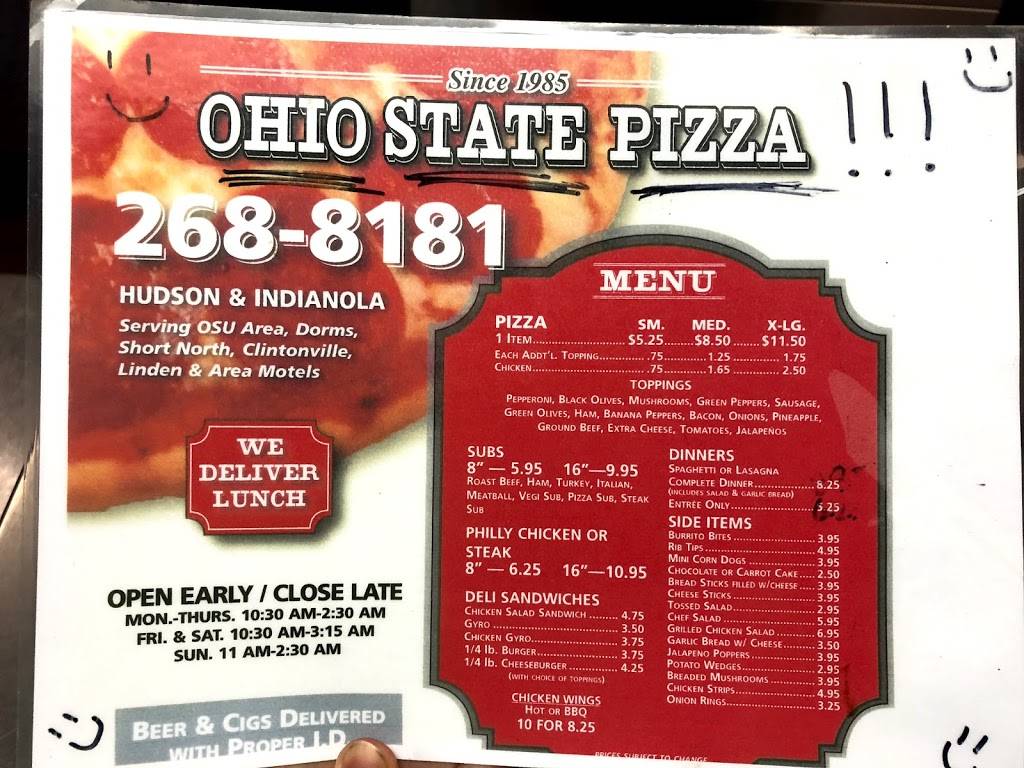 Ohio State Pizza | meal delivery | 325 E Hudson St, Columbus, OH 43202, USA | 6142688181 OR +1 614-268-8181