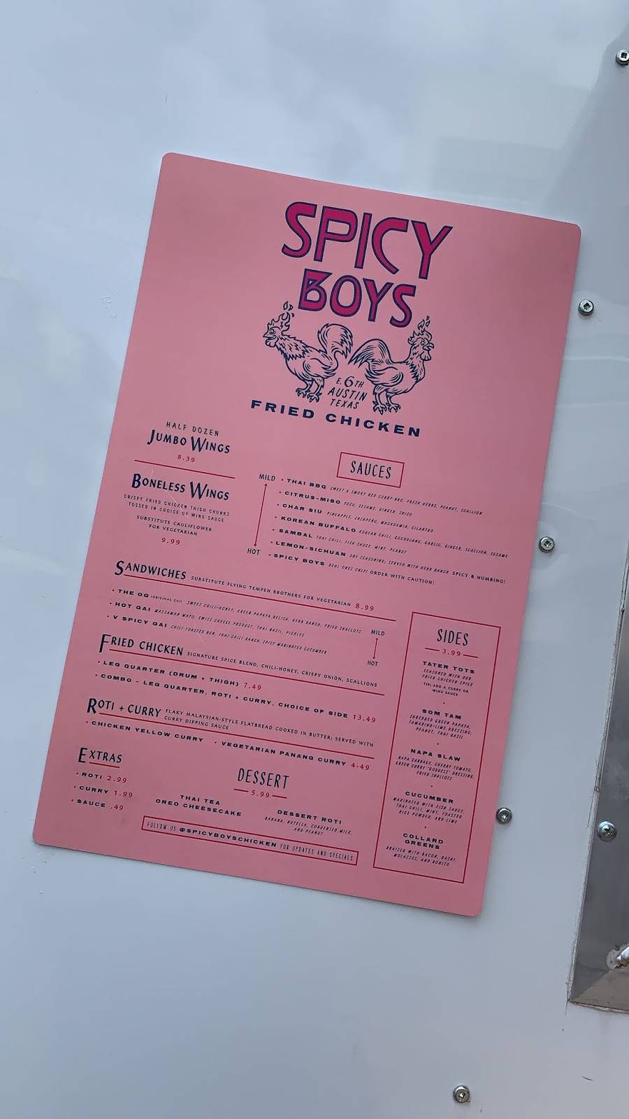 Spicy Boys | meal takeaway | 1701 E 6th St, Austin, TX 78702, USA | 5125389658 OR +1 512-538-9658