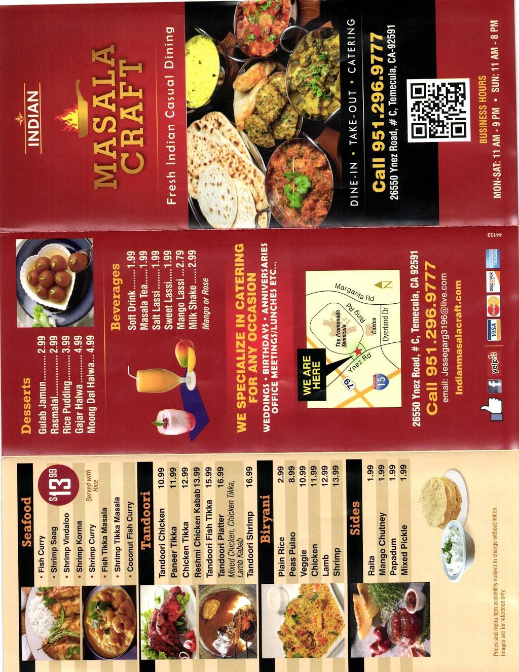 Indian Masala Grill | restaurant | 26550 Ynez Rd, Temecula, CA 92591, USA | 9512969777 OR +1 951-296-9777