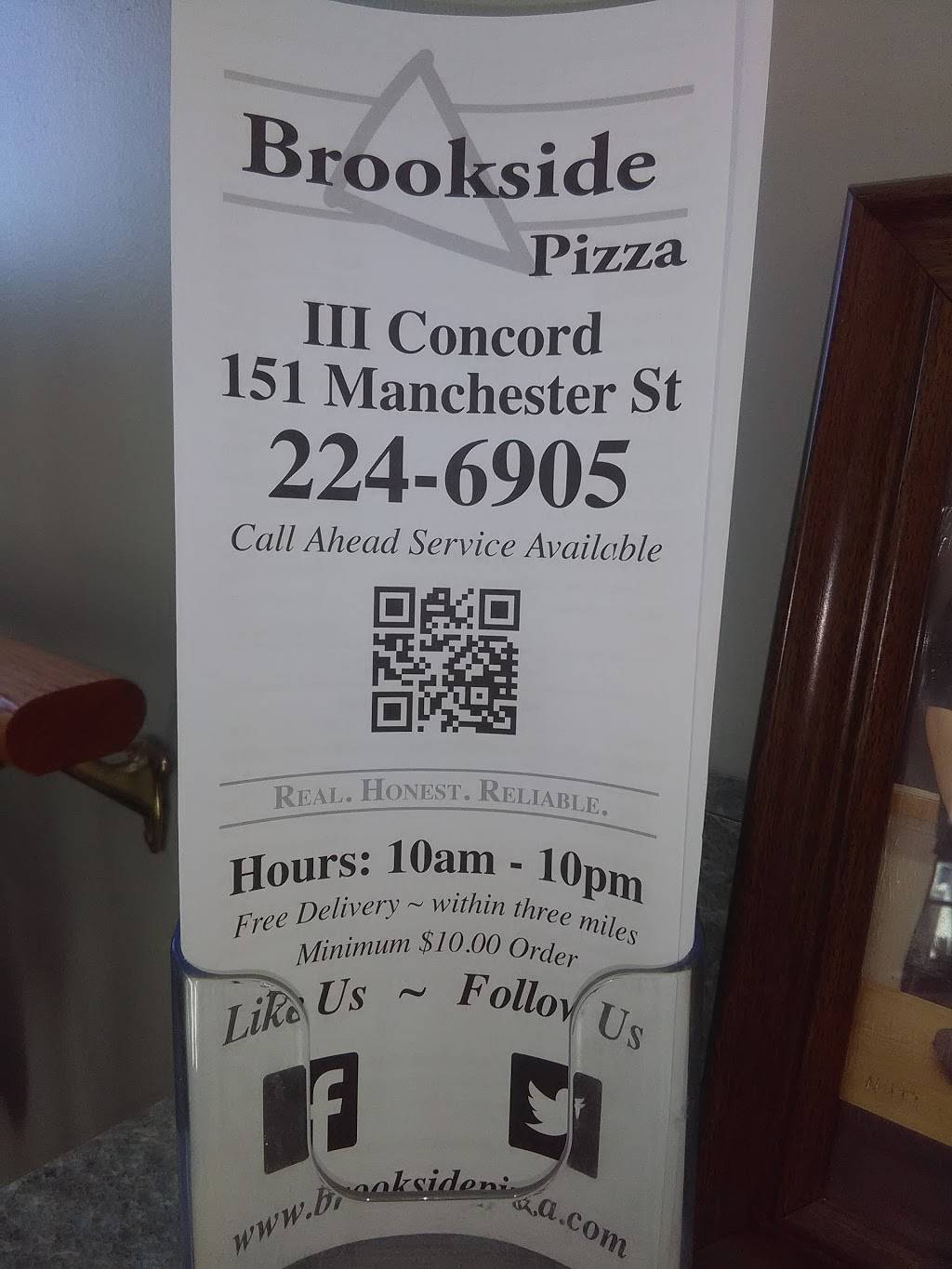 Brookside Pizza | meal takeaway | 151 Manchester St, Concord, NH 03301, USA | 6032246905 OR +1 603-224-6905