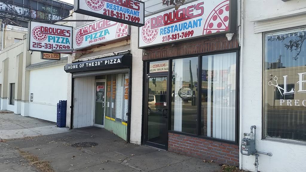 Drougies Pizza | restaurant | 3542 Cottman Ave, Philadelphia, PA 19149, USA | 2153317699 OR +1 215-331-7699