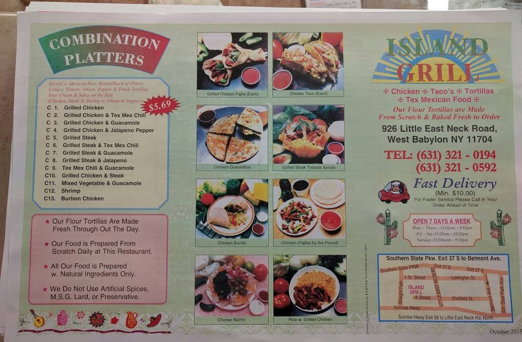 Island Grill | restaurant | 926 Little E Neck Rd, West Babylon, NY 11704, USA | 6313210194 OR +1 631-321-0194