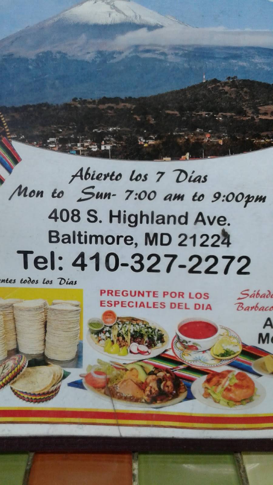 Cinco De Mayo Taqueria | restaurant | 408 S Highland Ave, Baltimore, MD 21224, USA | 4103272272 OR +1 410-327-2272