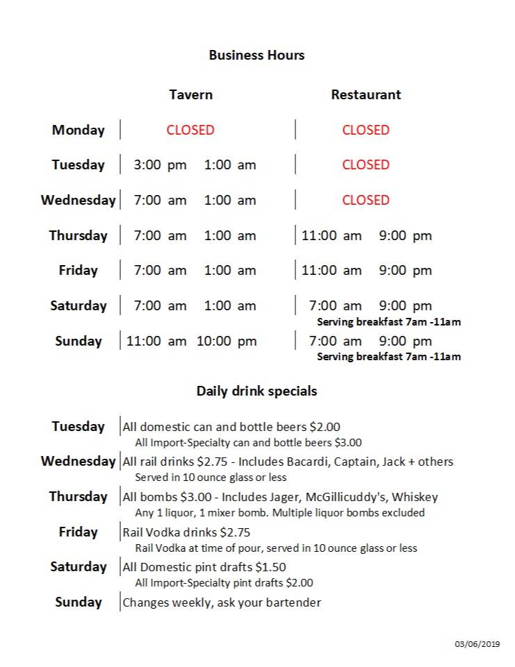 Sublette Saloon Inc. | restaurant | 1831 Tower Rd, Sublette, IL 61367, USA | 8158495470 OR +1 815-849-5470