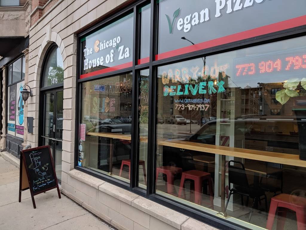 The Chicago House of Za Vegan Pizzeria | restaurant | 1939 W Byron St, Chicago, IL 60613, USA | 7737703848 OR +1 773-770-3848