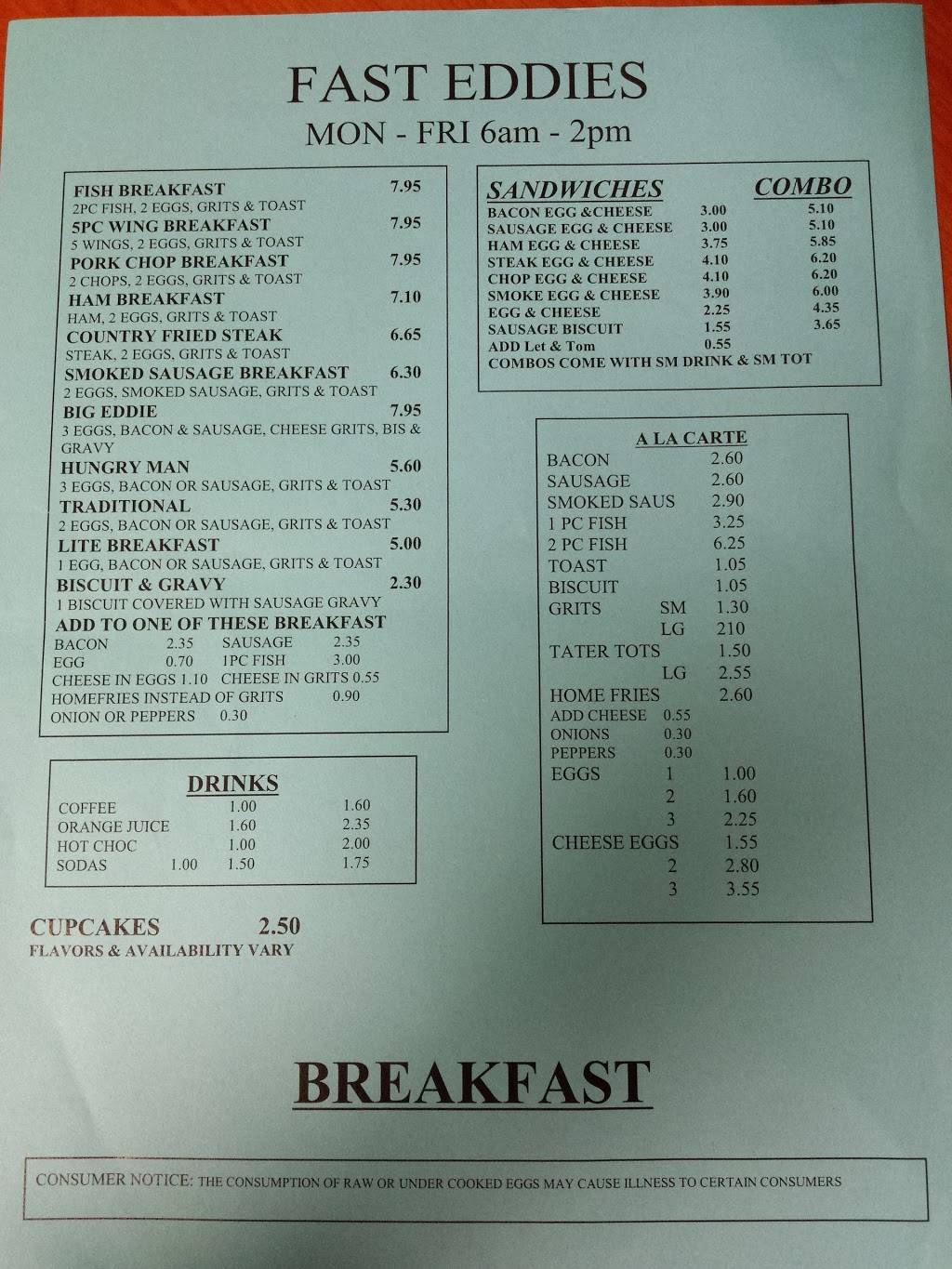 Fast Eddies | restaurant | 1509 SE Hawthorne Rd, Gainesville, FL 32641, USA | 3523711819 OR +1 352-371-1819