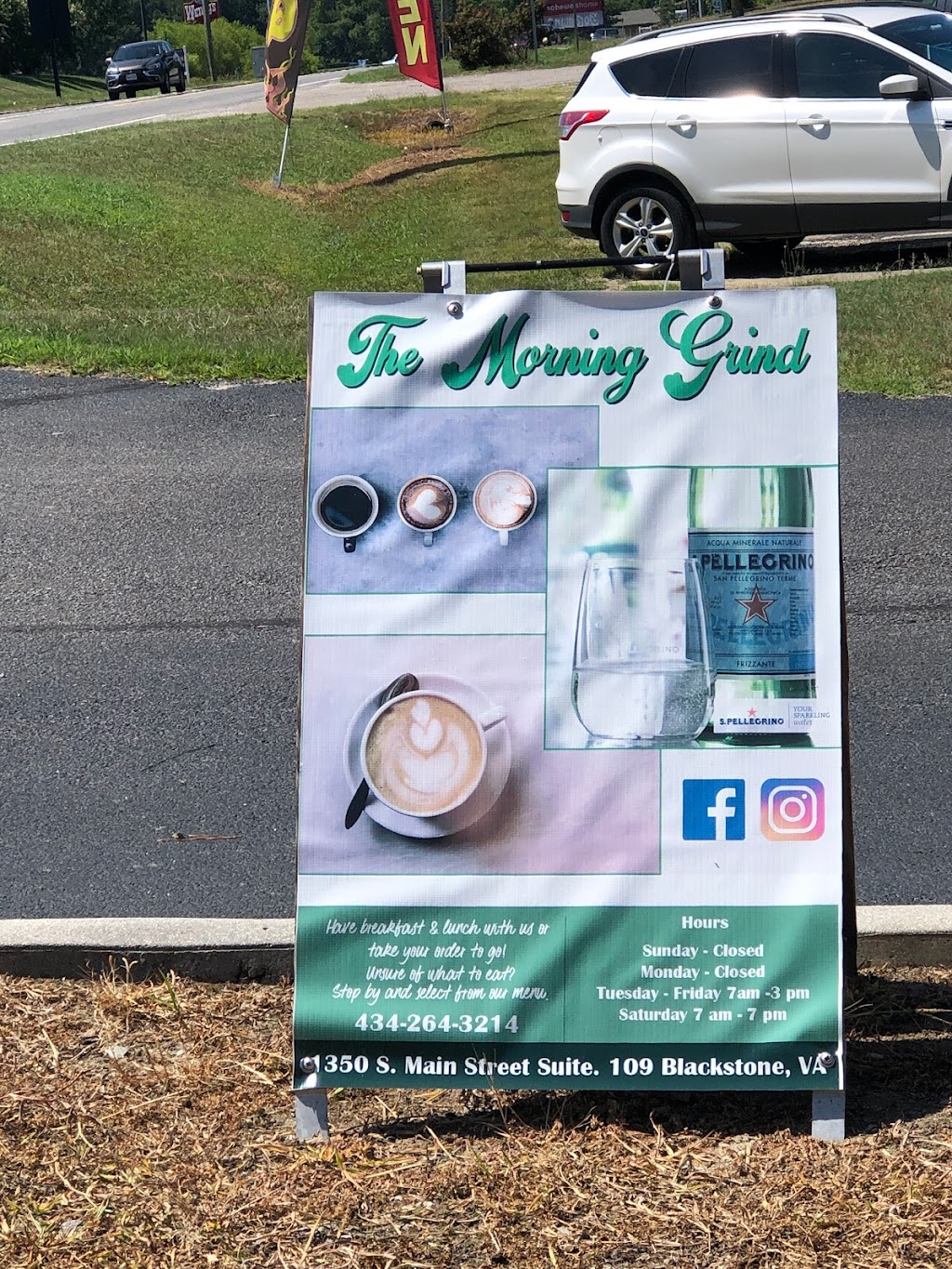 The Morning Grind Coffee Cafe | cafe | 1350 S Main St #109, Blackstone, VA 23824, USA | 4342643214 OR +1 434-264-3214