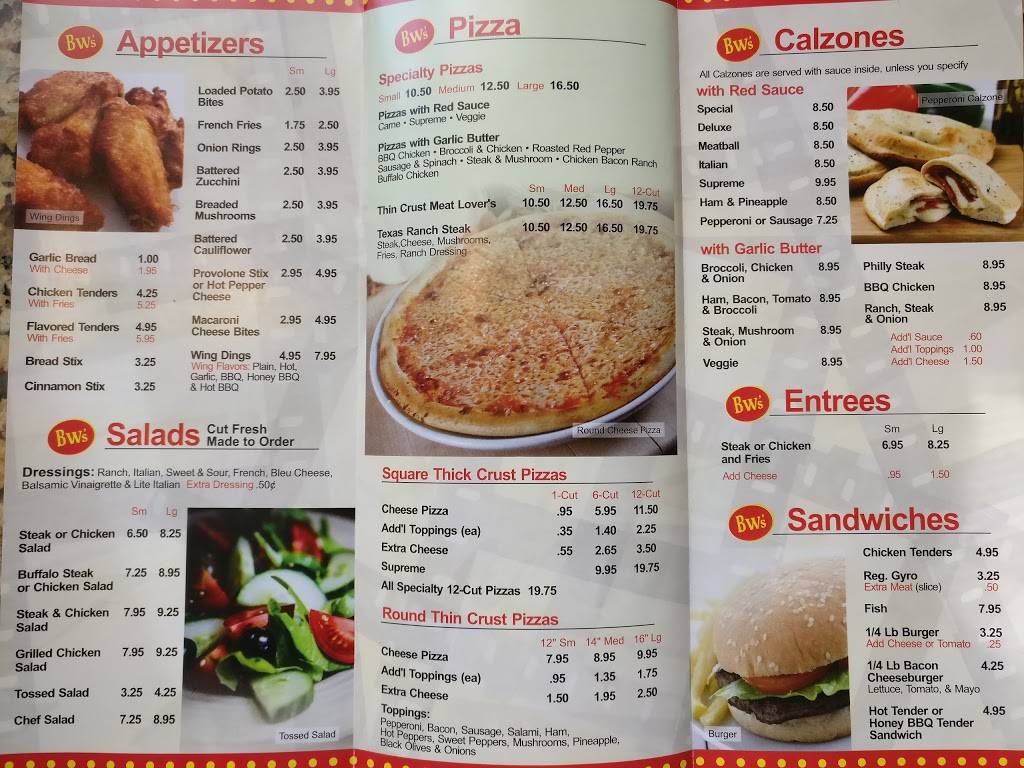 BWs Pizza | restaurant | 4790 Tuscarawas Rd, Beaver, PA 15009, USA | 7244952898 OR +1 724-495-2898