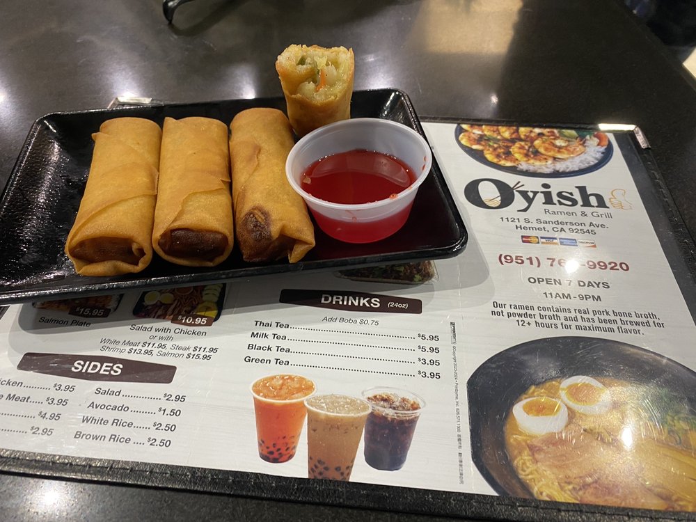 Oyishi Ramen & Grill | restaurant | 1121 S Sanderson Ave, Hemet, CA 92545, USA | 9517659920 OR +1 951-765-9920