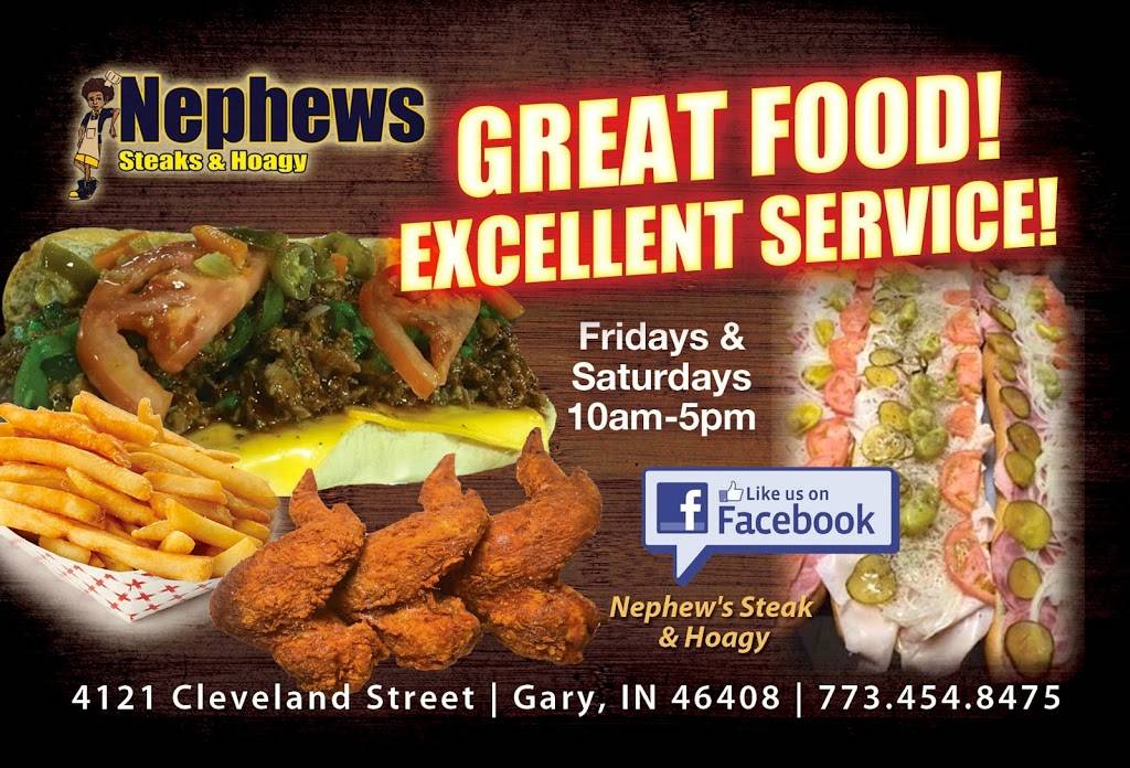 Nephews Steak & Hoagy | restaurant | 4121 Cleveland St, Gary, IN 46408, USA | 2192004119 OR +1 219-200-4119