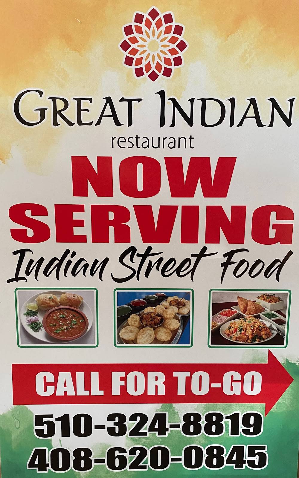 Great Indian Restaurant | restaurant | 1706 Decoto Rd, Union City, CA 94587, USA | 5103248819 OR +1 510-324-8819