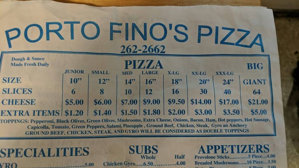 portofino pizza | restaurant | 1600 Oakland Park Ave, Columbus, OH 43224, USA | 6147453287 OR +1 614-745-3287