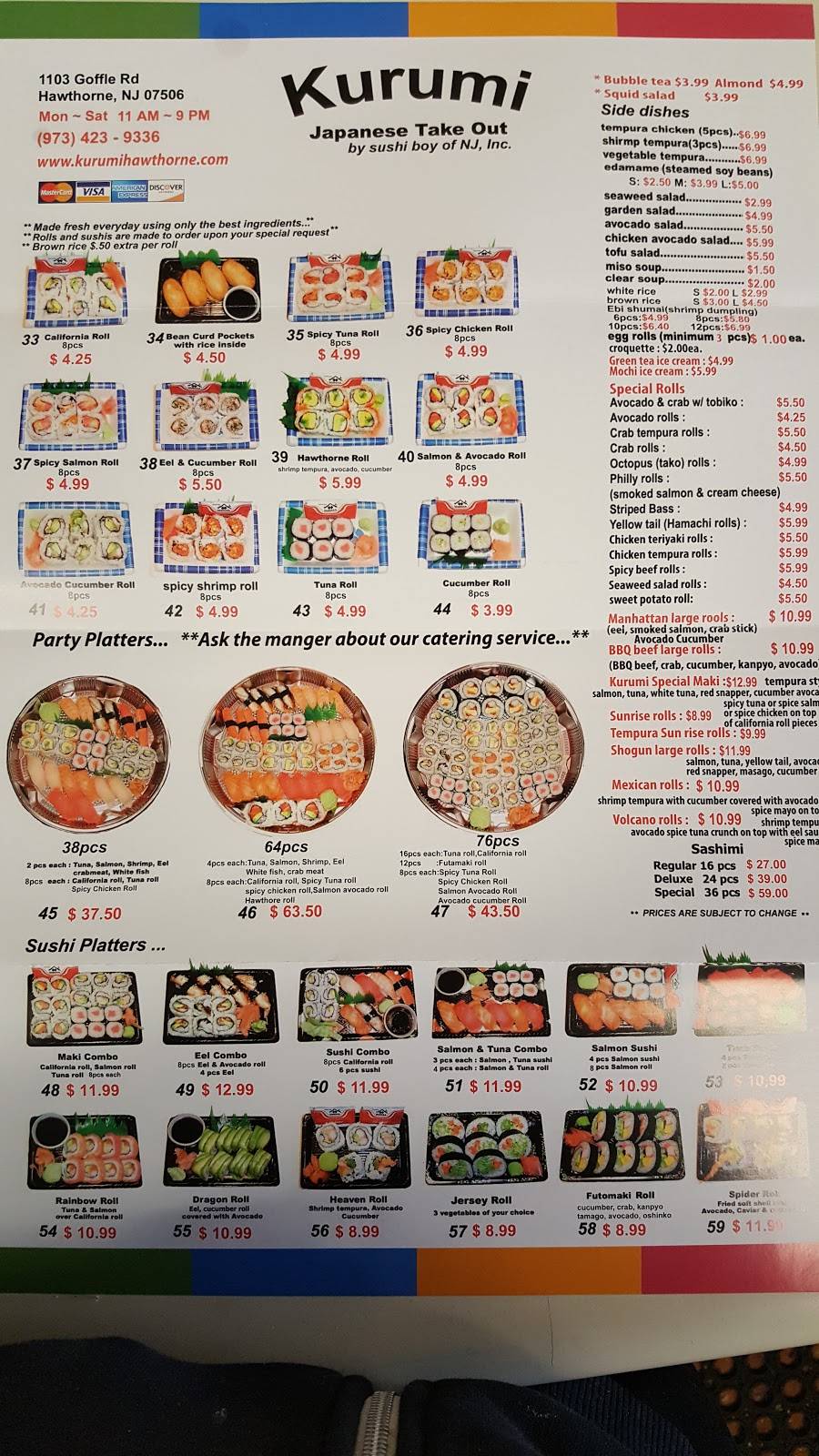 Kurumi | restaurant | 1103 Goffle Rd #4, Hawthorne, NJ 07506, USA | 9734239336 OR +1 973-423-9336