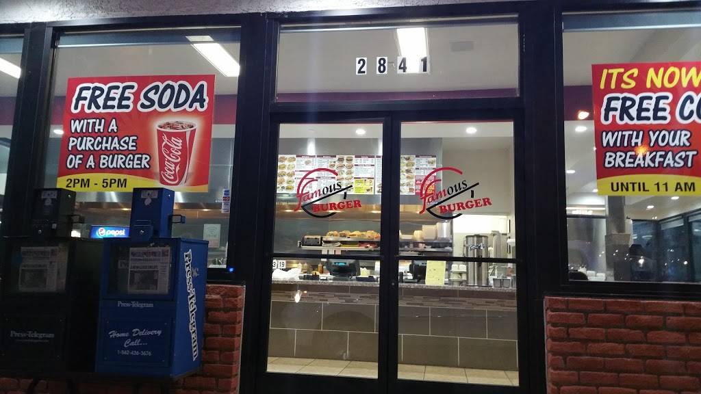 Famous Burgers | restaurant | 2841 E Anaheim St, Long Beach, CA 90804, USA | 5624343375 OR +1 562-434-3375